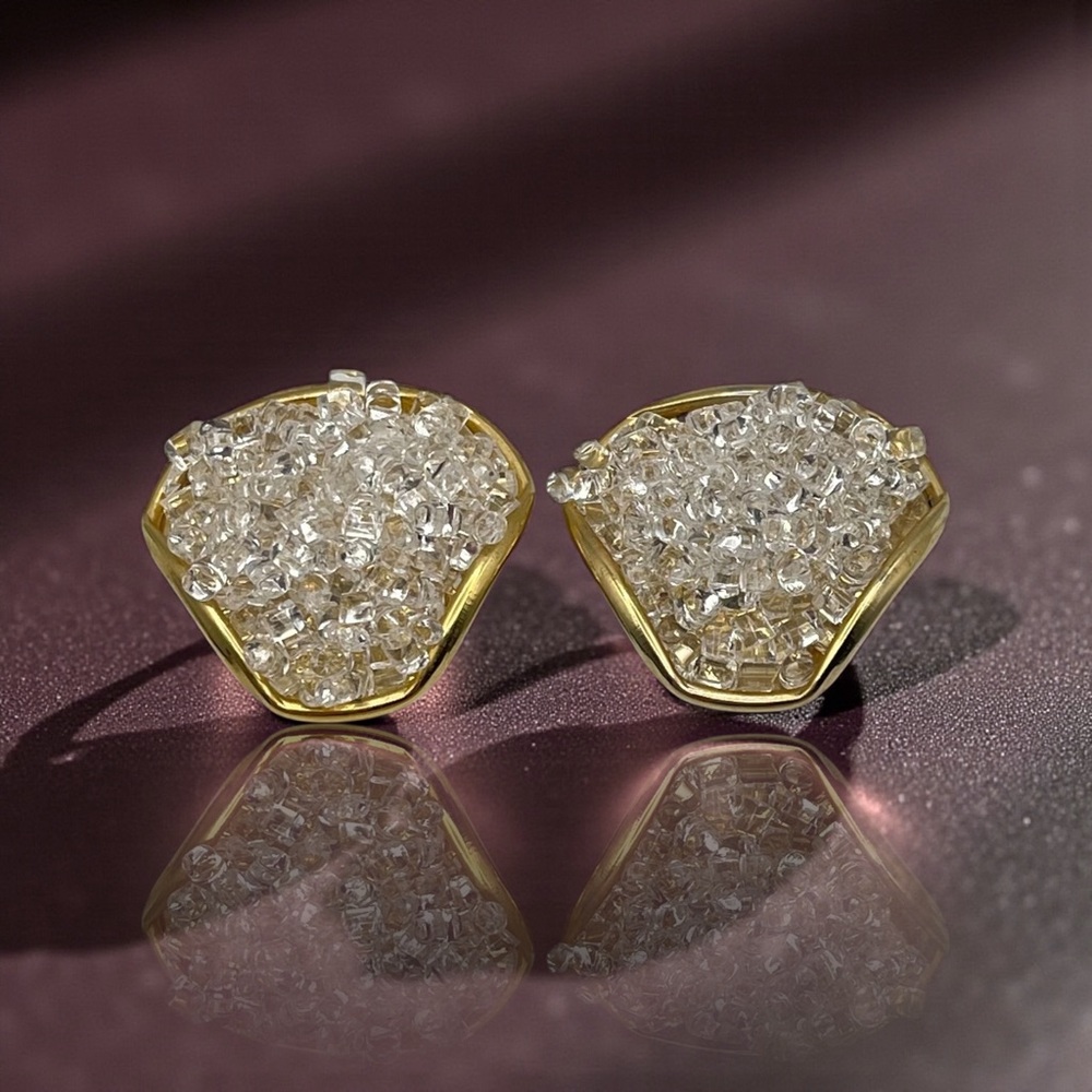 Fabulous Vintage SG D’Or Design Acrylic Ice Triangular Shoe Clips 1960s